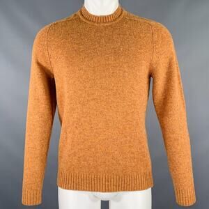 MR. PORTER Size XS Orange Camel Wool Crew Neck Sweater